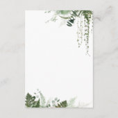 Woodland Animal Neutral Baby shower Luier Informatiekaartje (Achterkant)