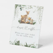 Woodland Animal Neutral Baby shower Luier Reclamebord Met Voetstuk (Voorkant)