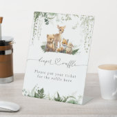 Woodland Animal Neutral Baby shower Luier Reclamebord Met Voetstuk (Insitu)