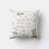 Woodland Animal Nursery Baby Pillow Kussen (Achterkant)