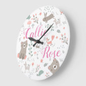 Woodland Animal Nursery Clock Grote Klok (Hoek)