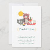 Woodland Animal Party Invitation Kaart (Voorkant)