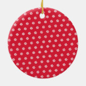 Woodland Animal Pattern Red Merry kerst Keramisch Ornament (Achterkant)