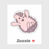 Woodland Animal Pink Cute Happy Hegg Sticker (Vel)
