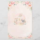 Woodland Animal Pink Floral Wat is er in de Bag Ga (Achterkant)