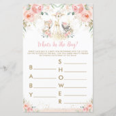 Woodland Animal Pink Floral Wat is er in de Bag Ga (Voorkant)