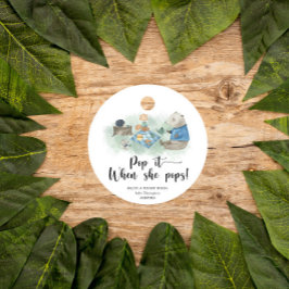 Woodland animal - Pop het als ze pop baby shower Bedankjes Labels