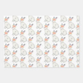 Woodland Animal Prints Roze Bloemen Inpakpapier Vel (Voorkant 3)