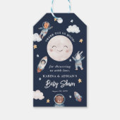 Woodland Animal Space Baby shower Dank je wel Cadeaulabel (Voorkant)