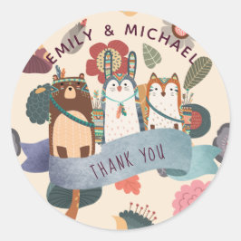 Woodland Animal Stickers voor gunsten, enveloppen