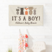 Woodland Animal Theme Baby shower Banner Groot (Insitu)