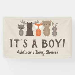 Woodland Animal Theme Baby shower Banner Groot