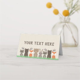 Woodland Animal Theme Baby shower Tent Kaarten Plaatskaartje