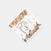 Woodland Animal Theme Baby shower Uitnodiging Servet (Hoek)