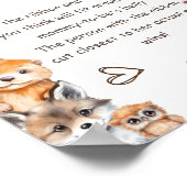 Woodland Animal Theme Hoe groot is haar buik spel Poster (Hoek)