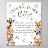Woodland Animal Theme Hoe groot is haar buik spel Poster (Voorkant)