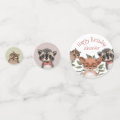 Woodland Animal Theme Verjaardagsfeest voor jongen Confetti (Voorkanten)