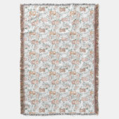 Woodland Animal Throw Blanket Deken (Voorkant Verticaal)