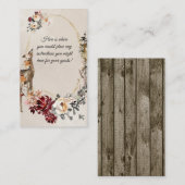 Woodland Animal Waterverf Floral Informatiekaartje (Voorkant / Achterkant)