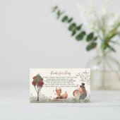 Woodland Animal Whimsical Waterverf Book for Baby Informatiekaartje (Staand voorkant)