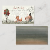 Woodland Animal Whimsical Waterverf Book for Baby Informatiekaartje (Voorkant / Achterkant)