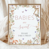 Woodland Animal Wildflower Baby Shower Sweet Treat Foto Afdruk