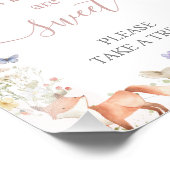 Woodland Animal Wildflower Baby Shower Sweet Treat Foto Afdruk (Hoek)