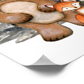 Woodland Animal Wood Slice Welcome Sign Poster (Hoek)