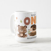 Woodland Animals 1e Birthday Coffee Mok (Voorkant links)