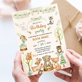 Woodland Animals 2e verjaardagsfeestje Kaart