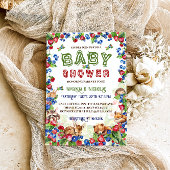 Woodland Animals Aardbei Blueberry Baby shower Kaart