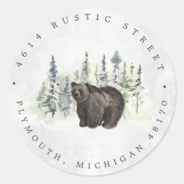 Woodland Animals | Adres Baby bos Ronde Sticker