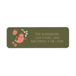 Woodland Animals Adres Label