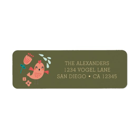 Woodland Animals Adres Label (Voorkant)