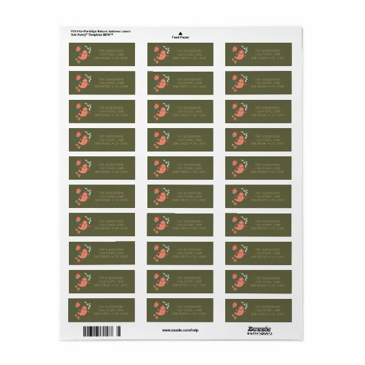 Woodland Animals Adres Label (Full Sheet)