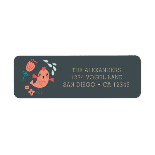 Woodland Animals Adres Label (Voorkant)