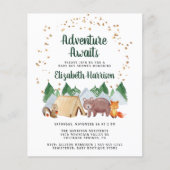 Woodland Animals Adventure Baby shower Invitation (Voorkant)