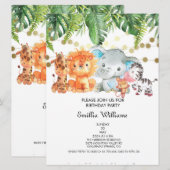 Woodland Animals Adventure Baby shower Kaart (Voorkant / Achterkant)