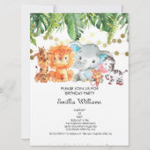 Woodland Animals Adventure Baby shower Kaart (Achterkant)