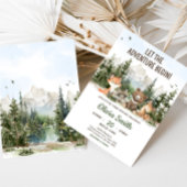 Woodland Animals Adventure Baby Shower Kaart