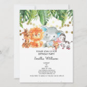 Woodland Animals Adventure Baby shower Kaart (Achterkant)