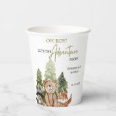 Woodland Animals Adventure Baby shower Papieren Bekers (Achterkant)