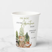 Woodland Animals Adventure Baby shower Papieren Bekers (Voorkant)