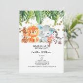 Woodland Animals Adventure Baby shower Save The Date (Staand voorkant)