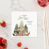 Woodland Animals Adventure Baby shower Servet (Insitu)