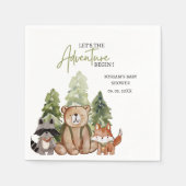 Woodland Animals Adventure Baby shower Servet (Voorkant)