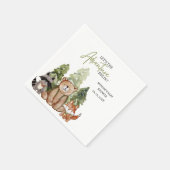 Woodland Animals Adventure Baby shower Servet (Hoek)