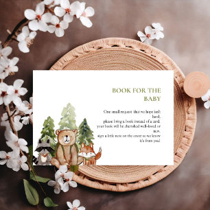 Woodland Animals Adventure boek voor baby aanvraag Informatiekaartje