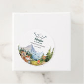 Woodland Animals Adventure Camper Baby shower Bedankjes Labels (In situ)