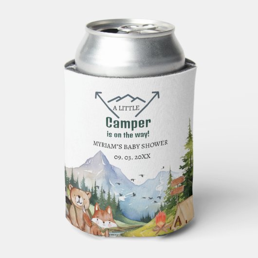 Woodland Animals Adventure Camper Baby shower Blikjeskoeler (Blikje Voorkant)